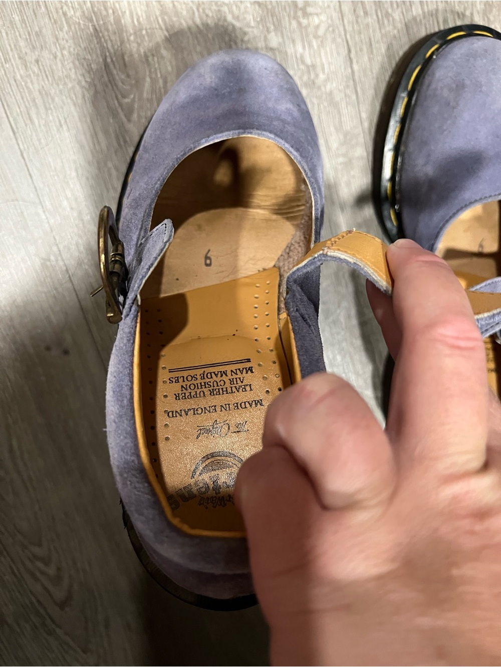 Woman’s Mary Jane Suede Shoes in Lavender Dr. Marten Size 9 - Picture 12 of 14